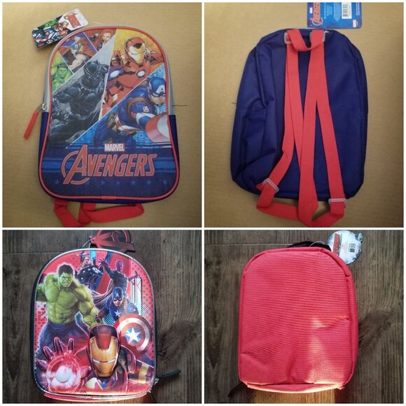 Marvel Avengers 11" Backpack and lunch bag - Picture 1 of 10